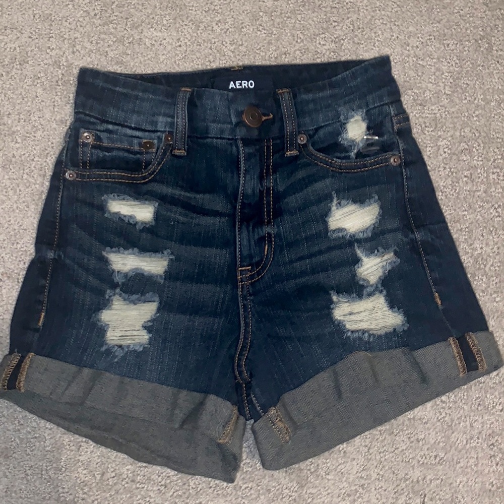 High Rise Curvy Jean Shorts
